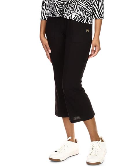 michael kors cropped pants|Michael Kors jogger pants women.